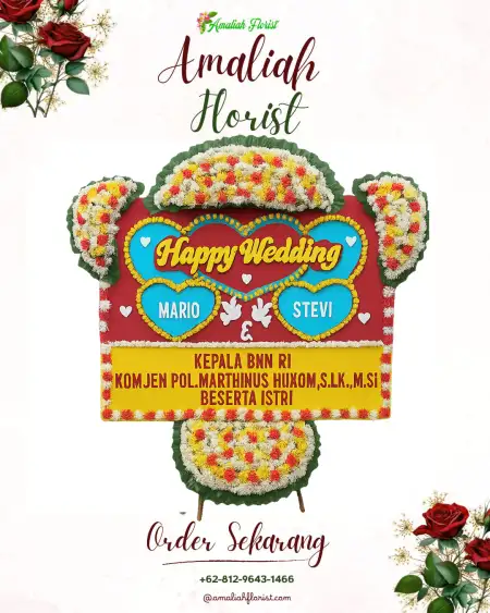 Papan Bunga Pernikahan Sewor